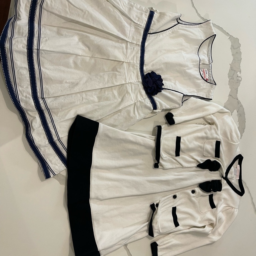 Janie and Jack gently gently used two outfits summer dresses no stains size 4 .